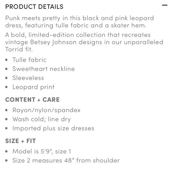 Torrid X Betsey Johnson Pink Leopard Tulle Dress EUC Size 22 - Picture 11 of 11